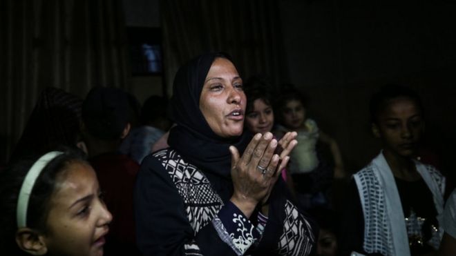 Palestinian relatives held funerals on Tuesday for those who died a day earlier