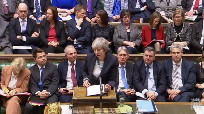 Government front bench in Commons