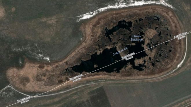 Спутниковый вид на озеро Сладкое