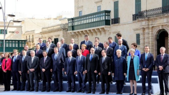 Европейские лидеры в Валлетте
