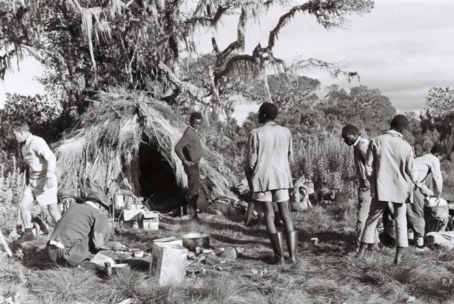 Trek participants practice camping during a two week training course