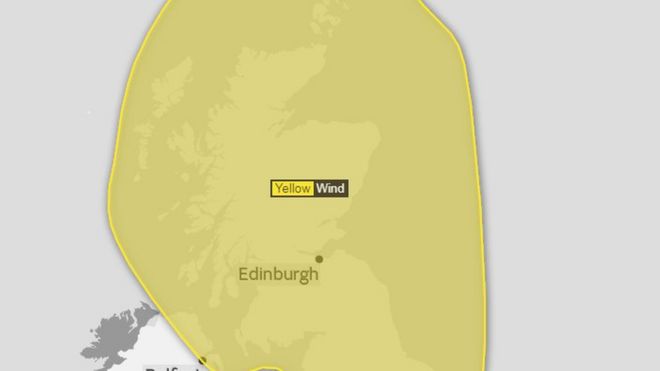 Yellow wind warning