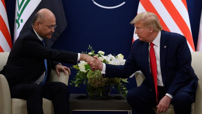 رئیسان جمهوری آمریکا و عراق بر ادامه همکاری امنیتی و اقتصادی تاکید نهادند