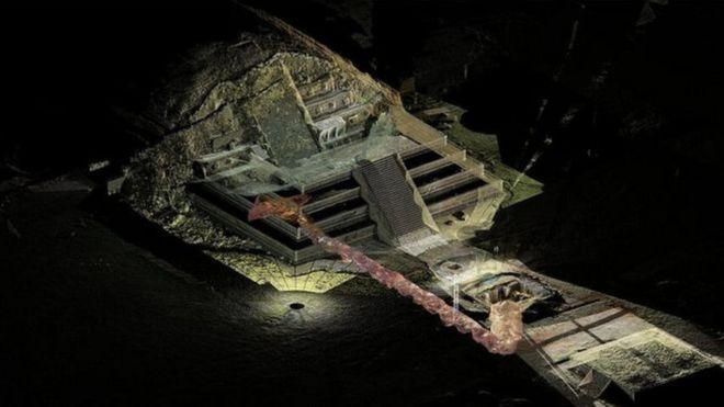 Ilustração representa túnel descoberto no México