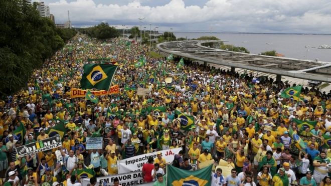 Антиправительственные протесты в Манаусе, Бразилия, 13 марта