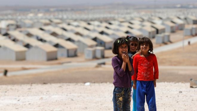 Сирийские беженцы в лагере Азрак в Иордании