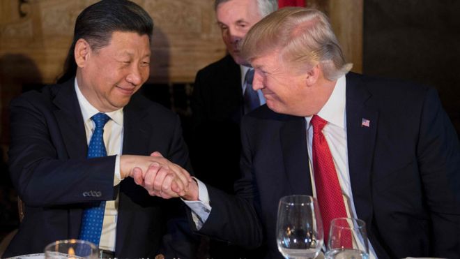 Trump and Xi at dinner