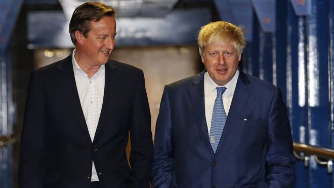 David Cameron and Boris Johnson