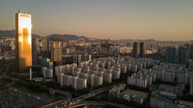 Горизонт делового района Сеула