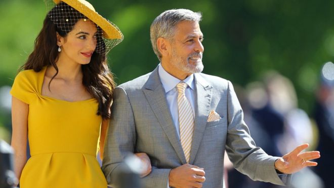 Джордж Клуни с женой Амаль Клуни