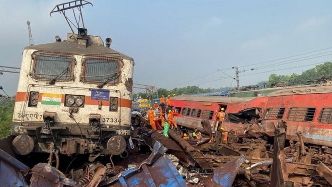 ओडिशा के बालासोर में ट्रेन हादसा