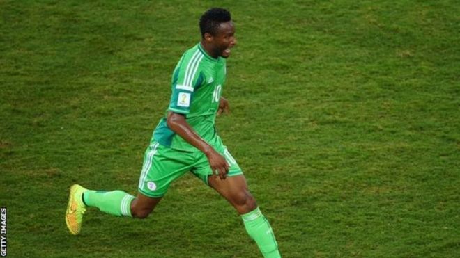 Le capitaine de l'équipe nigériane, John Obi Mikel.
