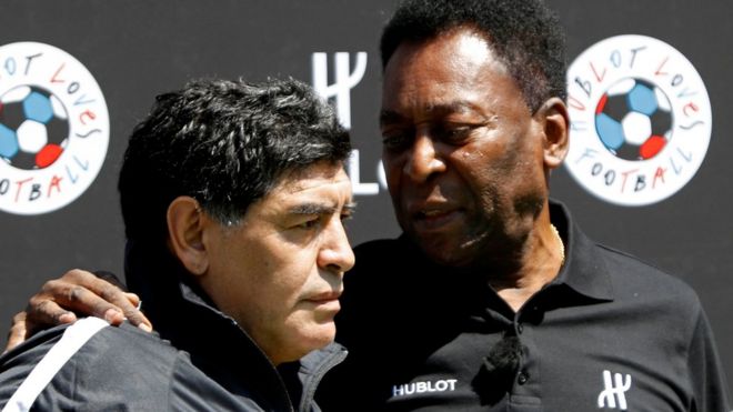 Maradona con Pelé