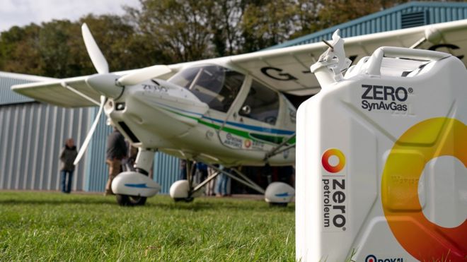 Avioneta que voló con combustible sintético de Zero Petroleum