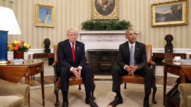 Президент США Барак Обама встретился с избранным президентом Дональдом Трампом