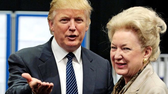 Donald Trump with his sister Maryanne Trump Barry