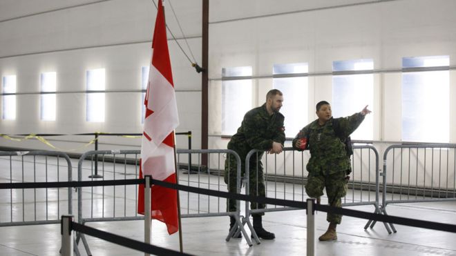 Канадские военные в аэропорту Онтарио