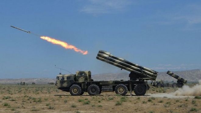 Azerbaijan artillery, file pic 29 May 2017