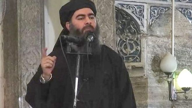 Абу Бакр аль-Багдади произносит проповедь в Большой мечети в Мосуле (5 июля 2014 года)