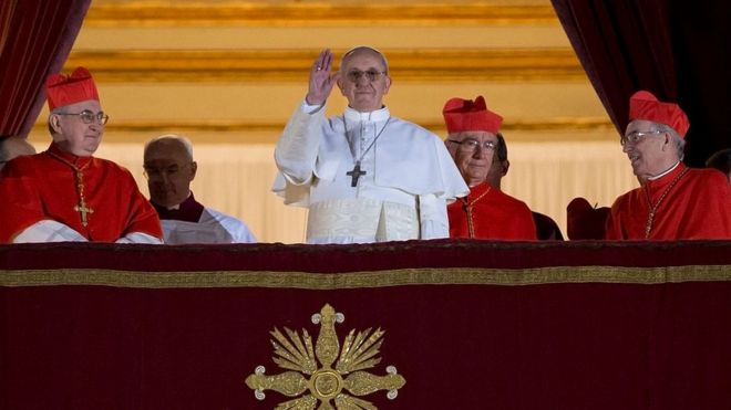 La primera apariciÃ³n de Francisco Bergoglio despuÃ©s de ser elegido Papa.