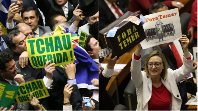 Votação do impeachment de Dilma e da denúncia de Temer