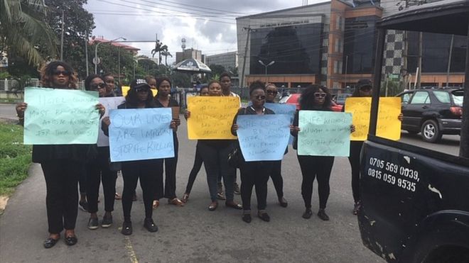 Image result for MURDER IN HOTELS WOMEN PROTEST KILLINGS IN RIVERS STATE