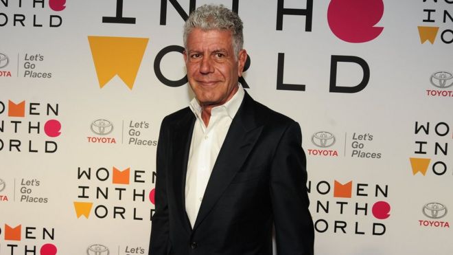 Anthony Bourdain attends a summit in New York City in April