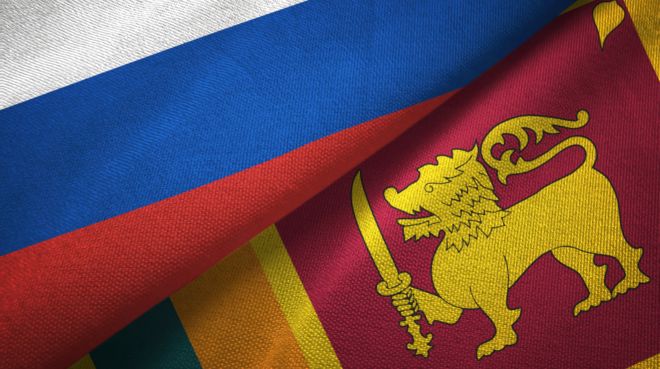 Russia -Sri Lanka flags