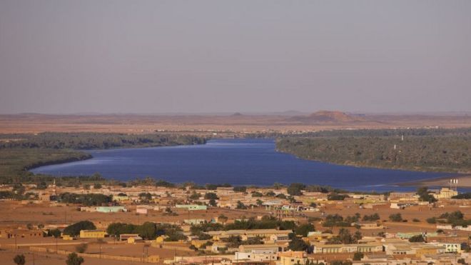 View of Karima town and tge River Nile in Sudan on March 6, 2013