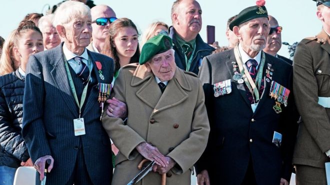 Ветераны дня Д на Мемориале Британской Нормандии