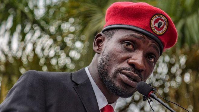 Bobi Wine speaks on mic