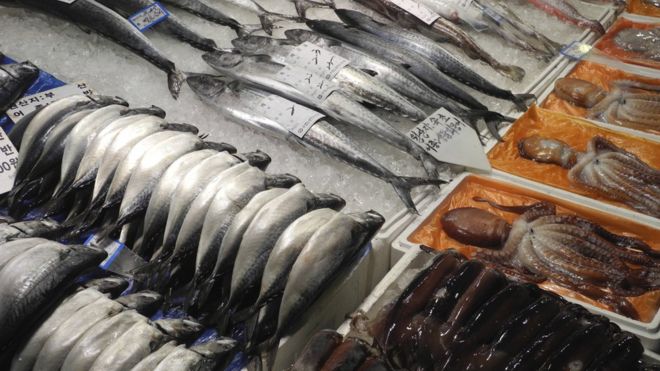 Южнокорейский рыбный рынок