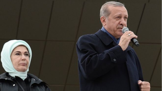 Erdoğan Ankara'da konuşurken