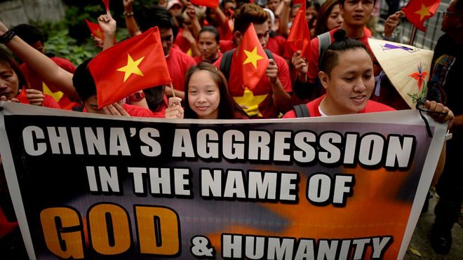 South China Sea, Vietnam, protests