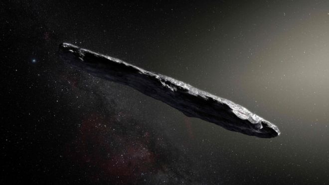 Oumuamua, objeto espacial alargado