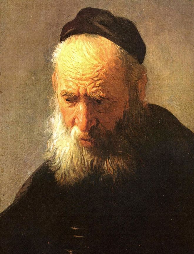 Голова старика в кепке (около 1630 г.) - Рембрандт