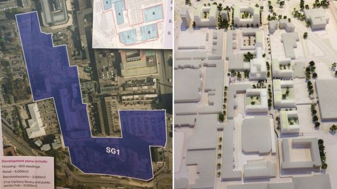 Планы по перестройке центра города Стивенэйдж.