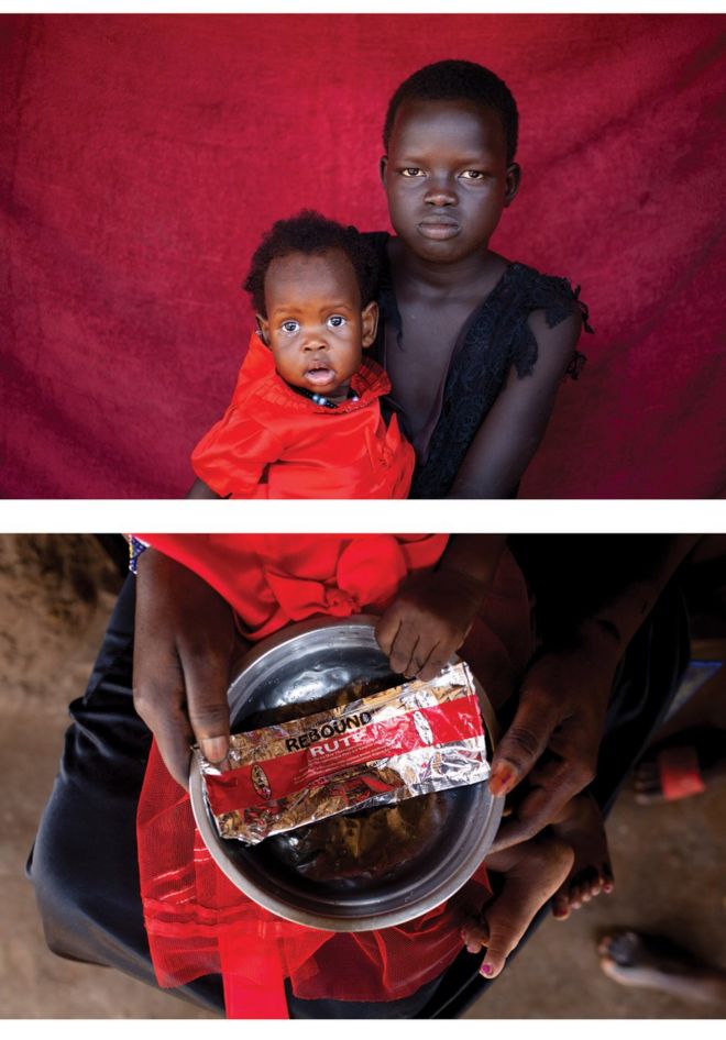 Calaso et Yasmiin avec leur nourriture