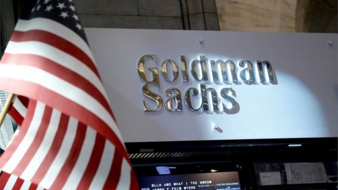 Лавка Goldman Sachs на этаже NYSE