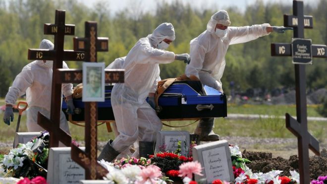 Похороны граждан, умерших из-за коронавируса, в Санкт-Петербурге