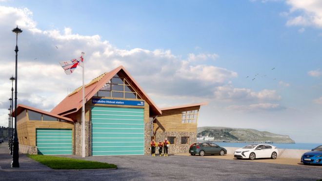 Впечатление художника о новой станции RNLI Llandudno