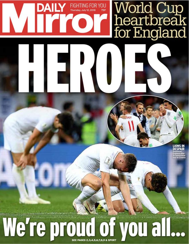 Daily Mirror front page