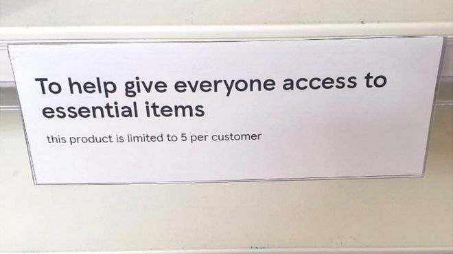 Sign in Tesco supermarket in Royston, Herts