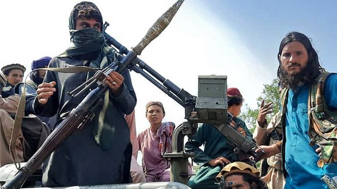 Taliban fighters in the Laghman province, close to Kabul, August 15 2021