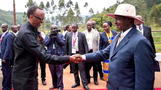 Prezida Paul Kagame na Yoweri Museveni bahuriye i Gatuna itariki 21/02/2020