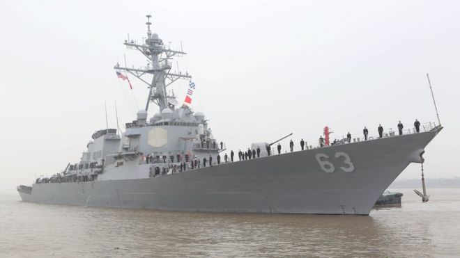 Tàu USS Stetham trong một lần ghé Thượng Hải hồi 2015