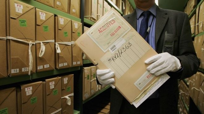 Файлы в Национальном архиве в Кью