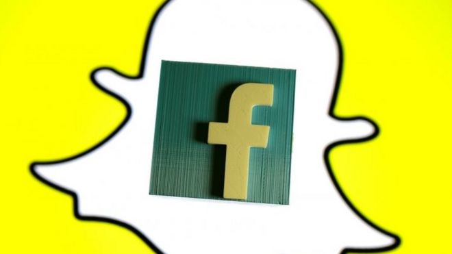 Facebook и Snapchat логотипы