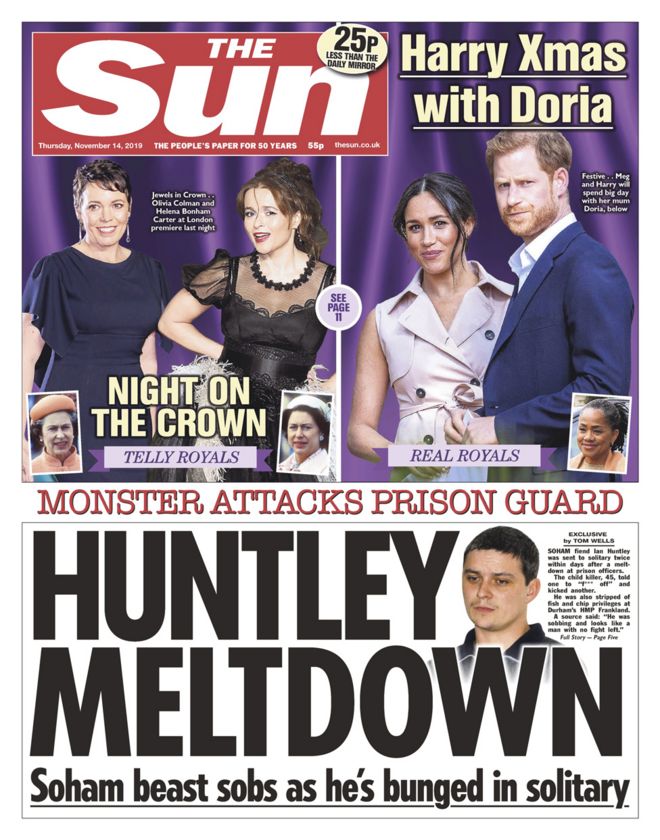 The Sun front page