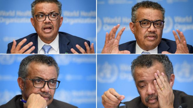 Composite of images of Dr Tedros